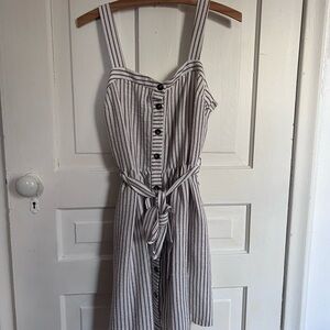 Monteau Striped Button-Down Dress size L